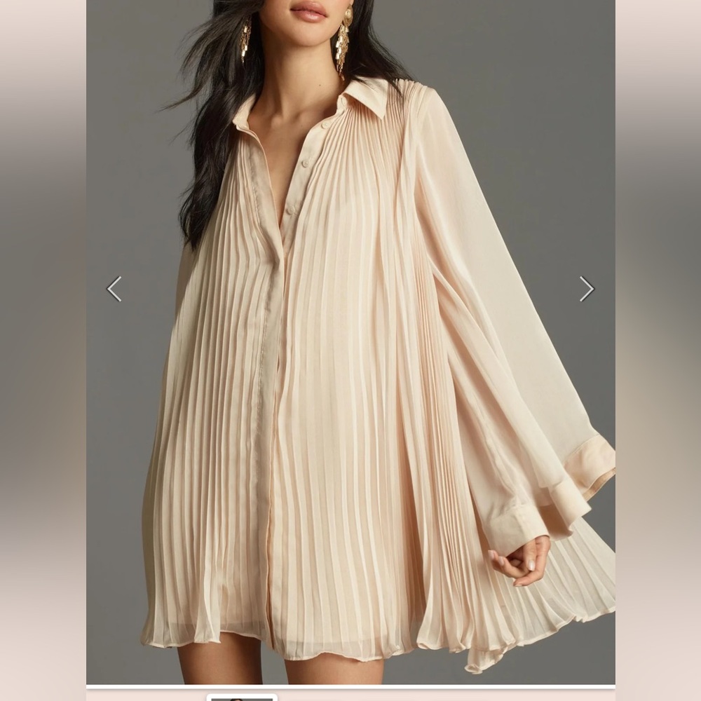 Maeve Cream Long Sleeve Dress